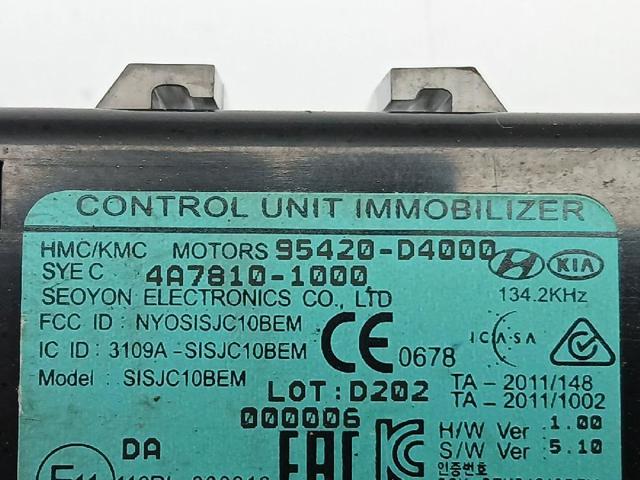 95420D4000 Módulo de control del inmovilizador  comprar en Zaragoza