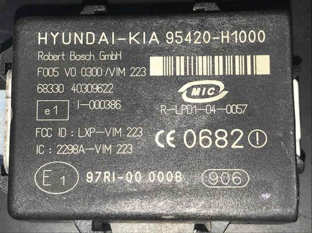 HYUNDAI 95420H1000 Módulo de control del inmovilizador  en stock Terrassa