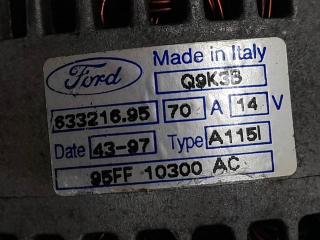 95FF10300AC FORD Alternador  comprar en Lleida