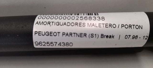 9625574380 PEUGEOT Amortiguador de la tapa del maletero  comprar en Lleida