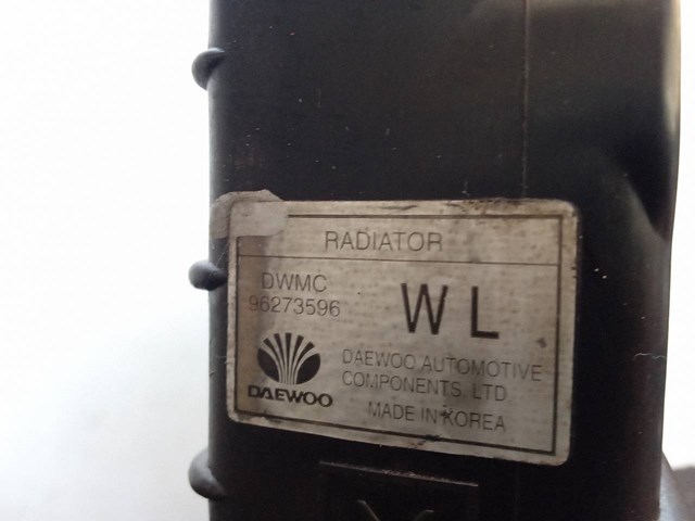 Radiador agua para daewoo nubira 1.6 16v a16dms 96273596