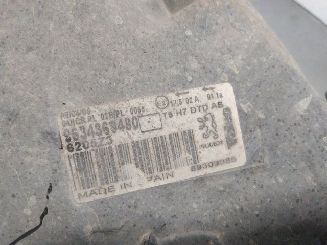 Comprar Faro derecho Peugeot 307  3H a bajo precio