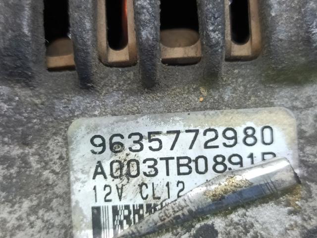 Alternador del motor 9635772980 PEUGEOT
