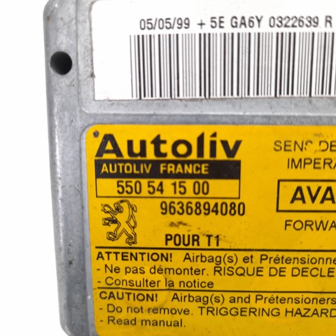 9636894080 PEUGEOT Módulo de control de airbag  en stock Huelva