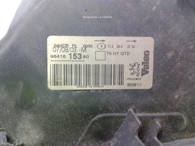 9641615380 PEUGEOT Faro izquierdo  comprar en Lleida