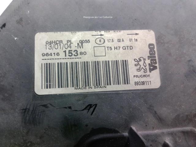 PEUGEOT 9641615380 Faro izquierdo  en stock Valencia