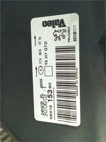 9641615380 Faro izquierdo  en stock Sabadell