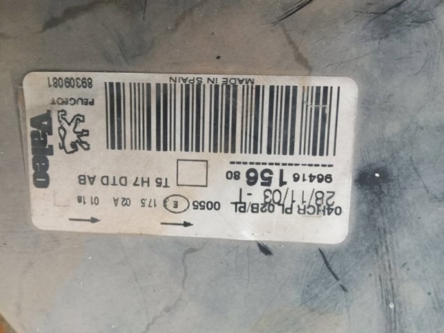 9641615680 PEUGEOT Faro derecho  comprar en Oviedo