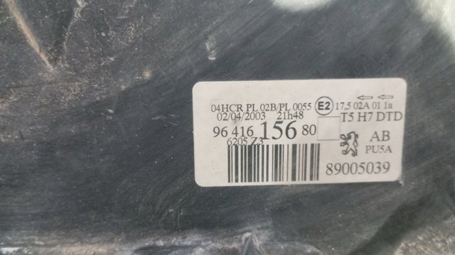 9641615680 PEUGEOT Faro derecho comprar Alcalá
