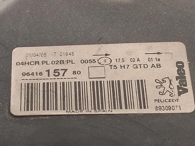 PEUGEOT 9641615780 Faro izquierdo  disponible Lugo