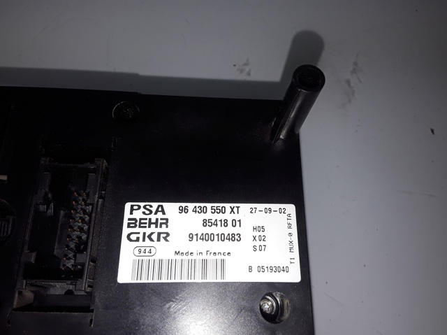 PEUGEOT 96430550XT Módulo de modos de calefacción/aire acondicionado  comprar en Murcia