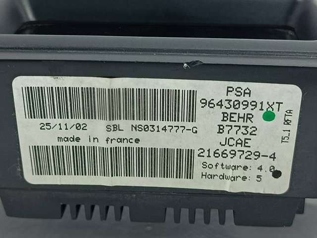 Elemento de control aire acondicionado para Peugeot 307 (3A, 3C)