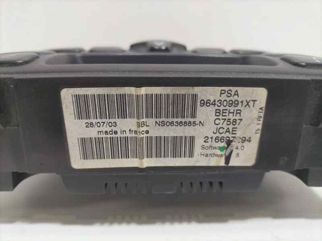 96430991XT PEUGEOT Unidad de control aire acondicionado comprar Alcalá