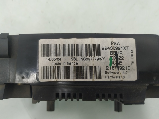 PEUGEOT 96430991XT Unidad de control aire acondicionado comprar Tarragona