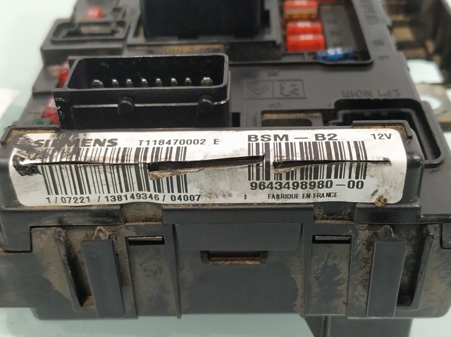 Caja de fusibles Citroen Berlingo M