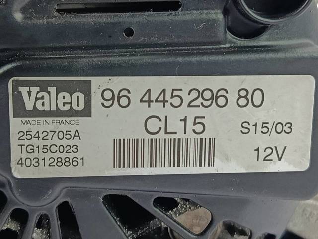 9644529680 PEUGEOT Alternador  en stock Gandía