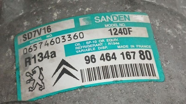 PEUGEOT 9646416780 Compresor de aire acondicionado comprar Barcelona