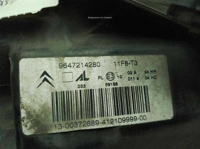 9647214280 PEUGEOT Faro izquierdo  comprar en Lleida