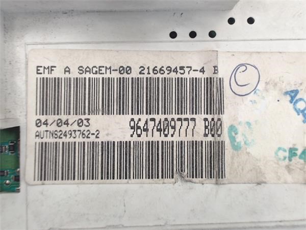 PEUGEOT 9647409777  en stock Valencia