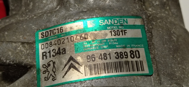 Compresor de aire acondicionado Peugeot 407 6E