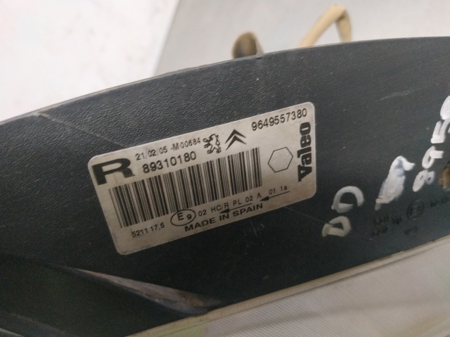 9649557380 PEUGEOT Faro derecho  comprar en Lleida