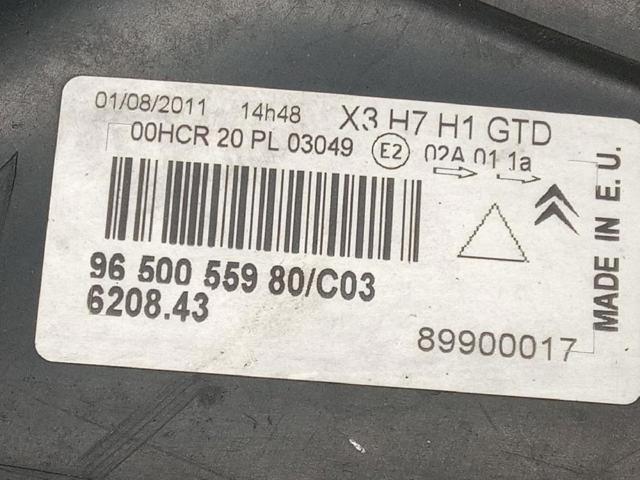 9650055980 PEUGEOT Faro izquierdo  en stock Córdoba
