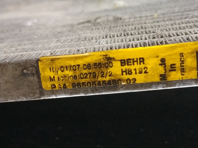 9650545480 PEUGEOT Condensador de aire acondicionado  comprar en Lleida