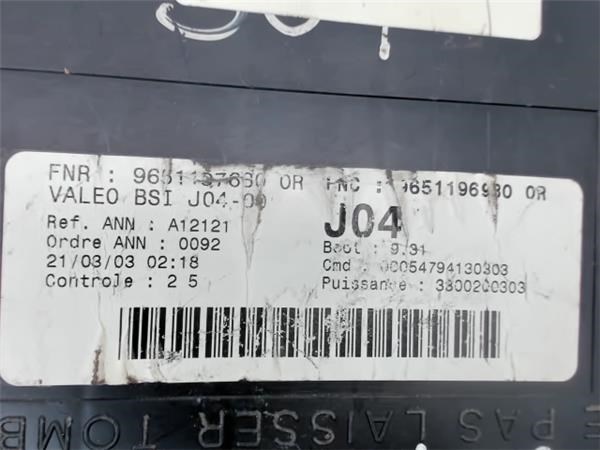 9651196980 Caja de fusibles  en stock Sabadell
