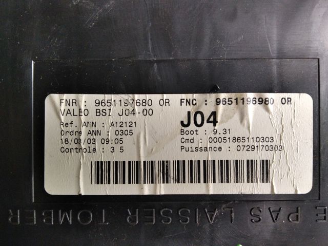 9651197680 PEUGEOT Caja de fusibles  en stock Córdoba