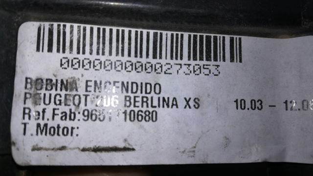 PEUGEOT 9651710680 Bobina comprar Pamplona