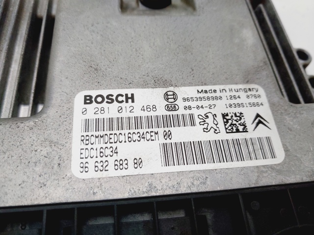 9653958980 PEUGEOT Unidad de control del motor (ECU)  comprar en Oviedo