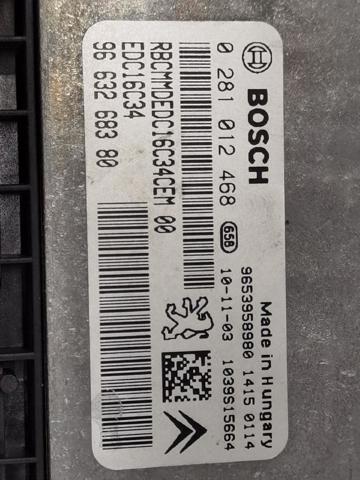 PEUGEOT 9653958980 Unidad de control del motor (ECU)  comprar en Albacete