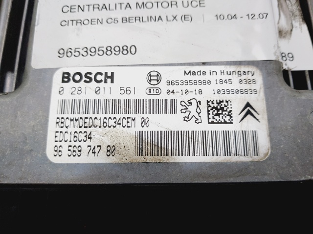 9653958980 PEUGEOT ECU  en stock Córdoba