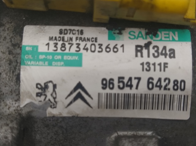 9654764280 PEUGEOT Compresor de aire acondicionado  en stock Gandía