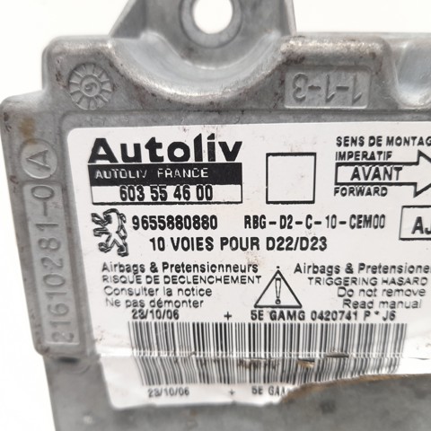 9655880880 Módulo de control de airbag  comprar en Pontevedra