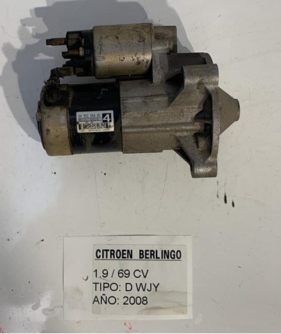 Motor arranque para citroen berlingo / berlingo first limusina (mf,mf,mf) (1999-2005) 1.9 d (mfwjz) wjy 9656299480