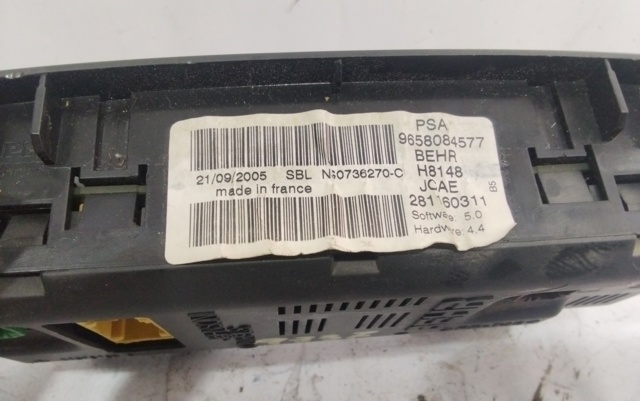 9658084577 PEUGEOT Unidad de control aire acondicionado comprar Bilbao