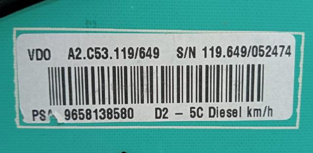 9658138580 PEUGEOT Tablero de instrumentos  disponible Alicante