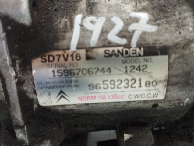 Compresor de aire acondicionado Peugeot Expert VF