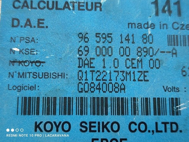 9659514180 PEUGEOT ECU comprar Alcalá