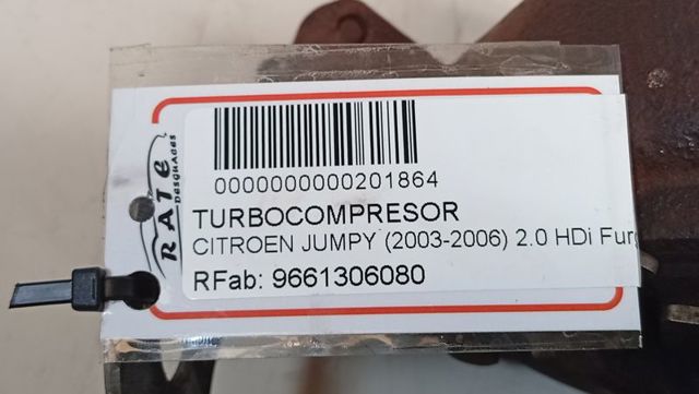 PEUGEOT 9661306080 Turbocompresor  en stock Valencia