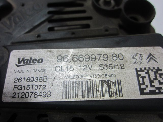 PEUGEOT 9666997980 Alternador  en stock Terrassa