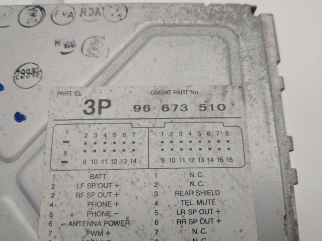 96673510 GM Radio AM/FM  comprar en Oviedo