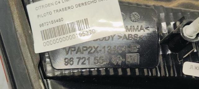 9672155480 PEUGEOT Piloto trasero interior derecho comprar Alcalá