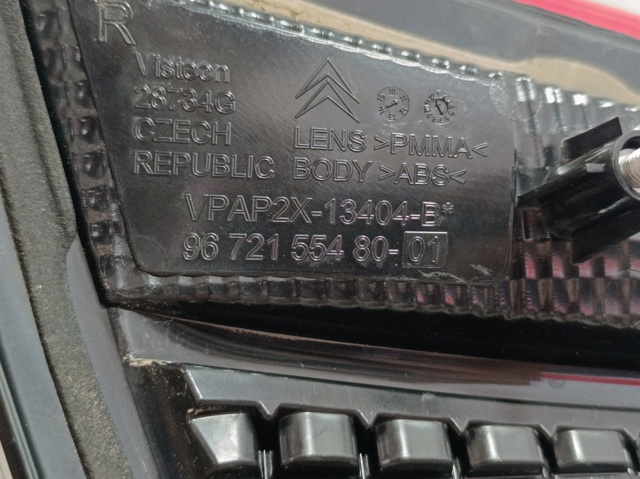 9672155480 Piloto trasero interior derecho  comprar en Pontevedra