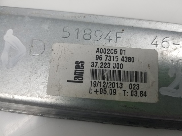 Mecanismo de elevalunas, puerta delantera derecha Peugeot 208 CA, CC