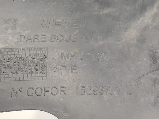 Guardabarros interior derecho, aleta delantera Peugeot 208 CA, CC