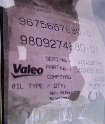 PEUGEOT 9675657880 Compresor de aire acondicionado  disponible Valladolid
