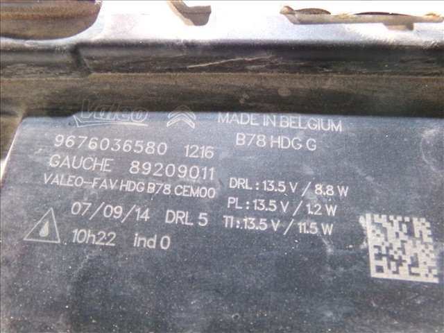 9676036580 PEUGEOT Luz diurna izquierda  en stock Córdoba