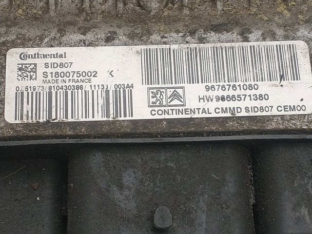 9676761080 PEUGEOT ECU  en stock Córdoba